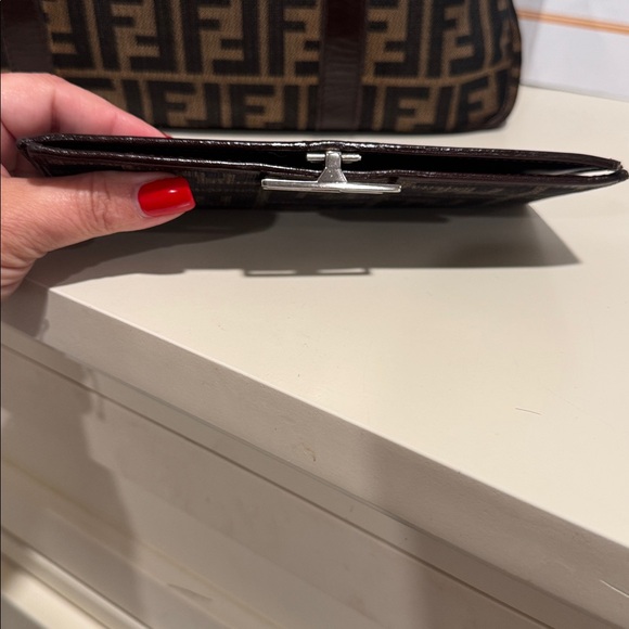 Fendi Zucca Vintage Top handle Boston Bag / Wallet bundle- Bag With COA - Picture 6 of 17